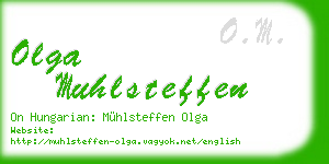 olga muhlsteffen business card
