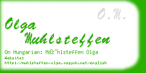 olga muhlsteffen business card